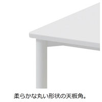 アスクル マルチワークロングテーブル　幅2400×奥行1150×高さ720mm　ホワイト/ホワイト 1台(2梱包)  オリジナル