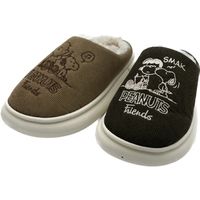 コマリヨー PEANUTSスヌーピーレディースボアスリッパサンダル8220 KHK L 8220 1足　ナースサンダル