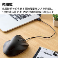 ワイヤレスマウス Bluetooth/無線2.4GHz 静音 8ボタン XL 充電式 M-XGXL50MBSKBK エレコム 1個（直送品）