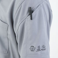 コーコス信岡 エコ 半袖ポロシャツ ブルー M アンドレS AE-1697 UVカット 環境配慮 1着