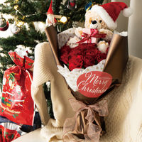 【クリスマス】ヘッズ クリスマスギフトシール丸型ー5/レッド XP-5S 1パック（30枚入）