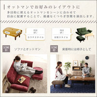 ホームテイスト クーリス 肌触りが良いコーデュロイソファ 2人掛 オットマンセット ブラウン SH-07-CDS-S 1台（直送品）