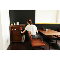 ICHIBA ブックシェルフ オマージュ 幅700×奥行200×高さ900ｍｍ ブラウン HMR-2664BR 1台（直送品）