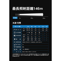 WUBEN アルミキャスト製高輝度ポケットライト ライトグレー X2-LGY 1個（直送品）