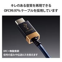 タイプBケーブル (C to B) 1m 高耐久 ハイレゾ対応 ネイビー DH-CB10 エレコム 1個