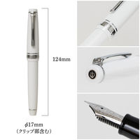 【アウトレット】セーラー万年筆 プロフェッショナルギアスリム銀 万年筆 ホワイト M(中字) 101222410 1本