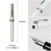 【アウトレット】セーラー万年筆 プロフェッショナルギアスリム銀 万年筆 ホワイト Z(ズーム) 101222710 1本