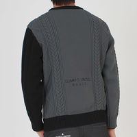 クアルトユナイテッド ケーブル切替ニットトップス　CHARCOAL　XL M3460MEN 1点（直送品）