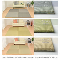 【玄関渡し】 萩原 すき間のできにくい小型置き畳　四季　同色12枚組 ブラウン 65×65×1.5cm（直送品）