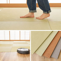 【玄関渡し】 萩原 【萩原の畳屋さんシリーズ】　DIY畳　樹（いつき）　同色3枚セット グリーンストライプ 82×82×1.3cm（直送品）
