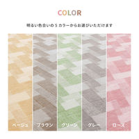 【アウトレット】萩原 レトロかわいい日本製抗菌カーペット バール 江戸間 6畳 ローズ 600003960 1枚セット