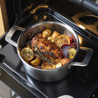 無印良品 ステンレスアルミ全面三層鋼両手鍋 約3.0L 約幅31.5×高さ11cm 良品計画