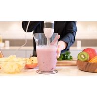 YAMAZEN マルチハンドブレンダー ステンレス刃 600mlボトル・チョッパー・泡立て器付 YHBA-T120(W) 1台