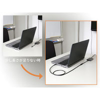 OWLTECH Type-Cケーブルを手軽に延長できるタイプC タイプC延長ケーブル 1m OWL-CBCMCF10-BK 1個