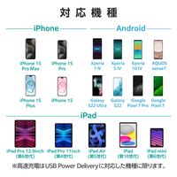 タイプCケーブル (USB-C to C) PD対応 60W 耐久 2m 白 MPA-CCSSM20WH エレコム 1本（直送品）