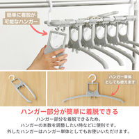 洗濯ハンガー アルミのびのび6連ハンガー グレー オリジナル 1個 オリジナル