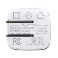 USB充電器 45W USB Type-C 2ポート AC充電器 スマホ充電 Nexode GaN ホワイト 1個 UGREEN