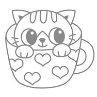 ヤマト グラスデコ オーナメントプレートパック ねこ GDP-C1 1セット(5個)