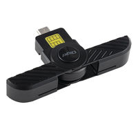 マイナンバーカードリーダー USB Type-C接続 接触型ICカードリーダー 折り畳み式 ブラック 1個 ナカバヤシ