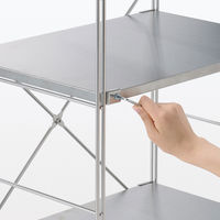 無印良品 ステンレスユニットシェルフ ステンレス棚セット 小 幅58×奥行41×高さ83cm 良品計画