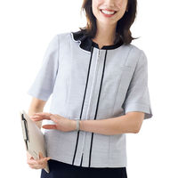 カーシーカシマ FEM COOL TWEED オーバーブラウス ライトグレー 15号 ESA890 1着