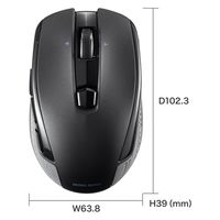 サンワサプライ ワイヤレスマウス 無線 Bluetooth 6ボタン 中型 ブルーLED MA-BBHT616BK 1個（直送品）