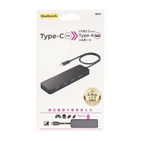 USBハブ Type-C接続 USB-A×4ポート ノイズ対策済み USB3.2Gen1対応 OWL-UCHU3A4-BK 1個