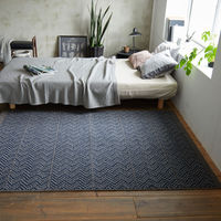 【アウトレット】スミノエ 防炎 防ダニ ラグ ジップスコット 130×190cm ネイビー 4549781294872 1枚