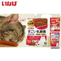 いなば CIAO（チャオ）すごい乳酸菌 クランキー 牛乳パック かつお節味 国産 総合栄養食 400g 3個 キャットフード 猫