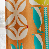 スミノエ DESIGNLIFE カーテン チューリッペン ブルー AS-V1365-100110OR １セット(2枚入)（直送品）