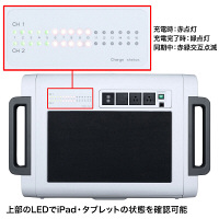 サンワサプライ iPad・タブレットトロリー（32台収納） 幅820×奥行552.6×高さ927.2mm CAI-CAB32 1台（直送品）