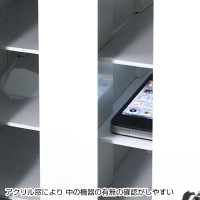 サンワサプライ スマートフォン・小型機器収納保管庫 幅280×奥行343×高さ460mm CAI-CABSP12N 1台（直送品）