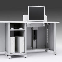 サンワサプライ CAIデスク（昇降タイプ） 幅1800×奥行600×高さ700mm CAI-LCD186K 1台（直送品）