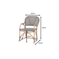 サンフラワーラタン WAHOOシリーズ ラタン手編みチェア C117CB 1脚（直送品）