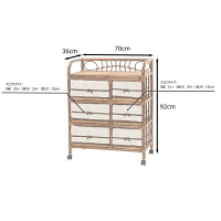サンフラワーラタン ラタン ランドリーラック3段 Y55-3HR 1台（直送品）