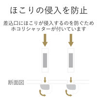 延長コード 電源タップ コンセント 1.5m 2ピン 6個口 ほこりシャッター 黒 AVT-D3-2615BK エレコム 1個