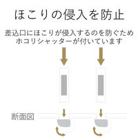 延長コード 電源タップ コンセント 2.5m 2ピン 6個口 ほこりシャッター 黒 AVT-D3-2625BK エレコム 1個
