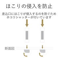 延長コード 電源タップ 2.5m 2ピン 4個口 丸型 ほこりシャッター 黒 AVT-D4-2425BK エレコム 1個
