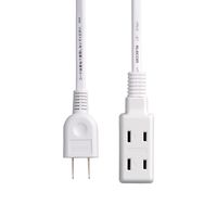 超小型 モバイルタップ 延長コード 電源タップ 0.3m 2ピン 3個口 ホワイト T-M303WH エレコム 1個