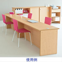 【車上渡し】アール・エフ・ヤマカワ 木製カウンター ローカウンター ライトナチュラル 幅1800×奥行600×高さ700mm 1台（2梱包）（直送品）