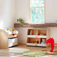 白井産業 ランドキッズ キッズ向けおもちゃ収納ラック ナチュラル×ホワイト 幅815×奥行389×高さ696mm 1台（直送品）