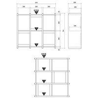【軒先渡し】朝日木材加工 アルティファシリーズ ビンテージデザインシェルフ ブラウン/ブラック 幅876 × 奥行290 × 高さ791mm 1台（直送品）