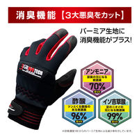 【ポリウレタン手袋】 ミタニコーポレーション MAD ON WORK 合皮手袋 3GRエムテック 209534 ブラック L 1双