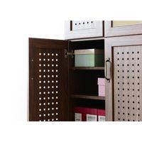 佐藤産業 GENKA ジェンカ シューズボックス ブラウン 幅580×奥行350×高さ1732mm GK175-60 1台（直送品）