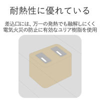 延長コード 電源タップ コンセント 1m 2ピン 4個口 ほこりシャッター 黒 AVT-D5-2410BK エレコム 1個