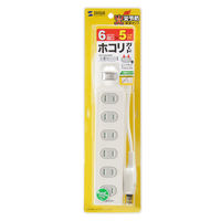 延長コード 電源タップ 5m 2P（ピン） 6個口 ホワイト TAP-TSH65SWN サンワサプライ 1個（直送品）