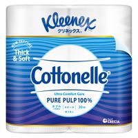 トイレットペーパー 4ロール入 パルプ ダブル 30m クリネックス コトネル 1パック（10パック） 日本製紙クレシア