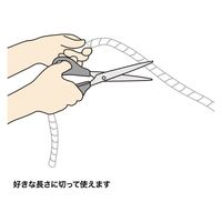 サンワサプライ ケーブルタイ(スパイラル・2m巻き・内寸直径9mm・ブラック) CA-SP9BKN2 1個