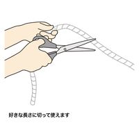 サンワサプライ ケーブルタイ(スパイラル・ホワイト)2m巻き・内寸直径12mm CA-SP12WN 1個
