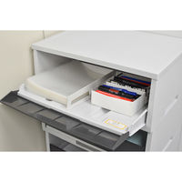 【軒先渡し】RISU（リス） ペーパー分類ボックス 4段 幅562×奥行383×高さ914ｍｍ ブラウン GGYC739 1台（直送品）